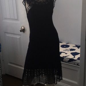 Ralph Lauren Navy Crochet Dress